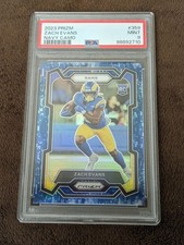 2023 PRIZM NAVY CAMO /25 ROOKIE PSA 9 ZACH EVANS RAMS