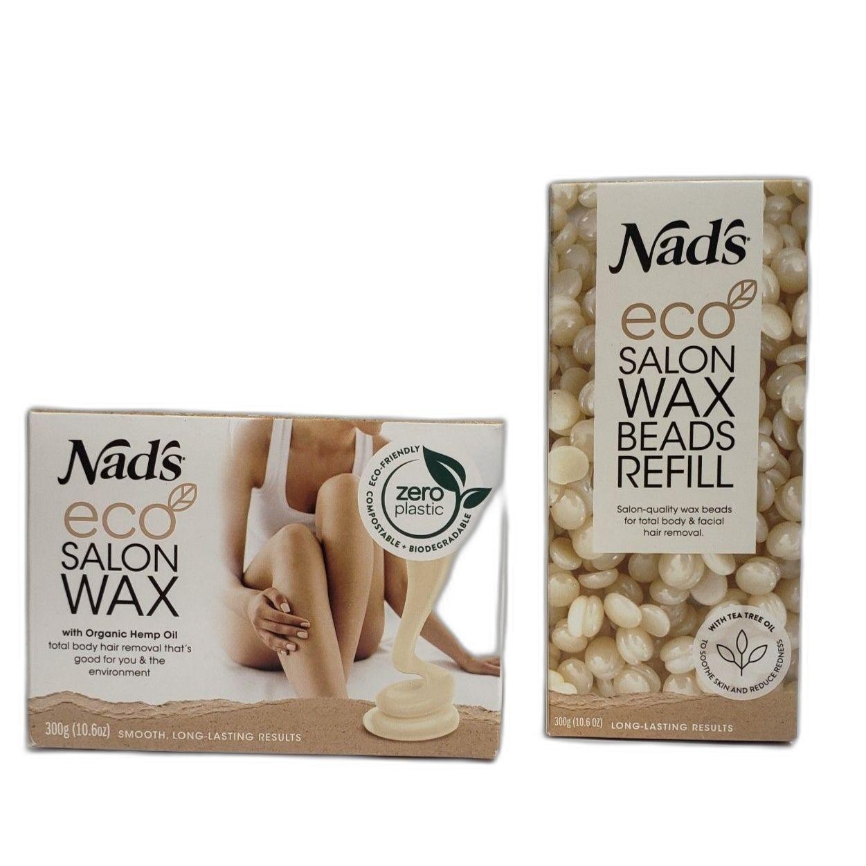 Nad's Eco Salon Wax 300g Wax Kit + Salon Wax Beads Refill 380g Hair Removal Set