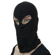Sturmhaube Baumwolle schwarz 2-Augen-Ausschnitt Gesichtsschutz Skimaske Motorrad