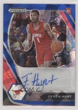 2021-22 Panini Prizm Draft Picks Blue Ice 69/75 Feron Hunt #DP-FHU Auto 0so2