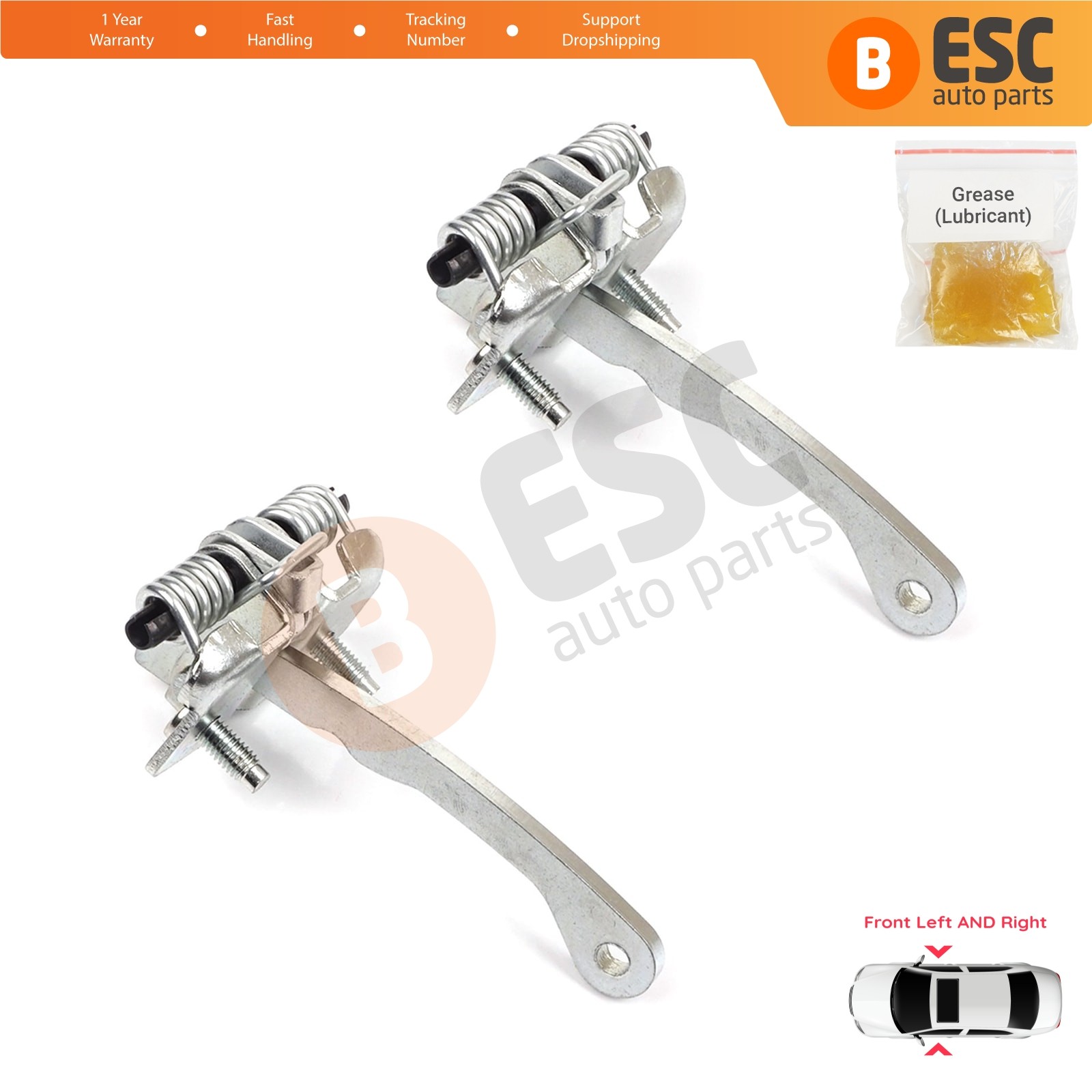 2X Front Door Hinge Stop Limiter for Renault Express Rapid Super 5 1985-2000