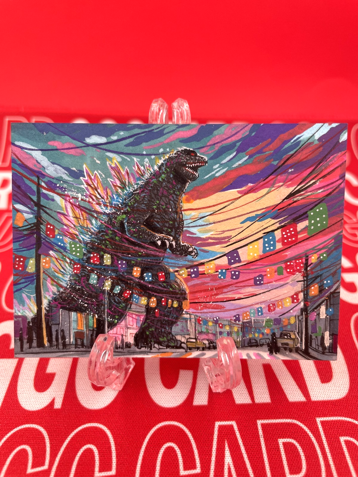 【Christmas Limited】GGC Studio Godzilla Artist Hand Drawn Auto Sketch Card 1/1
