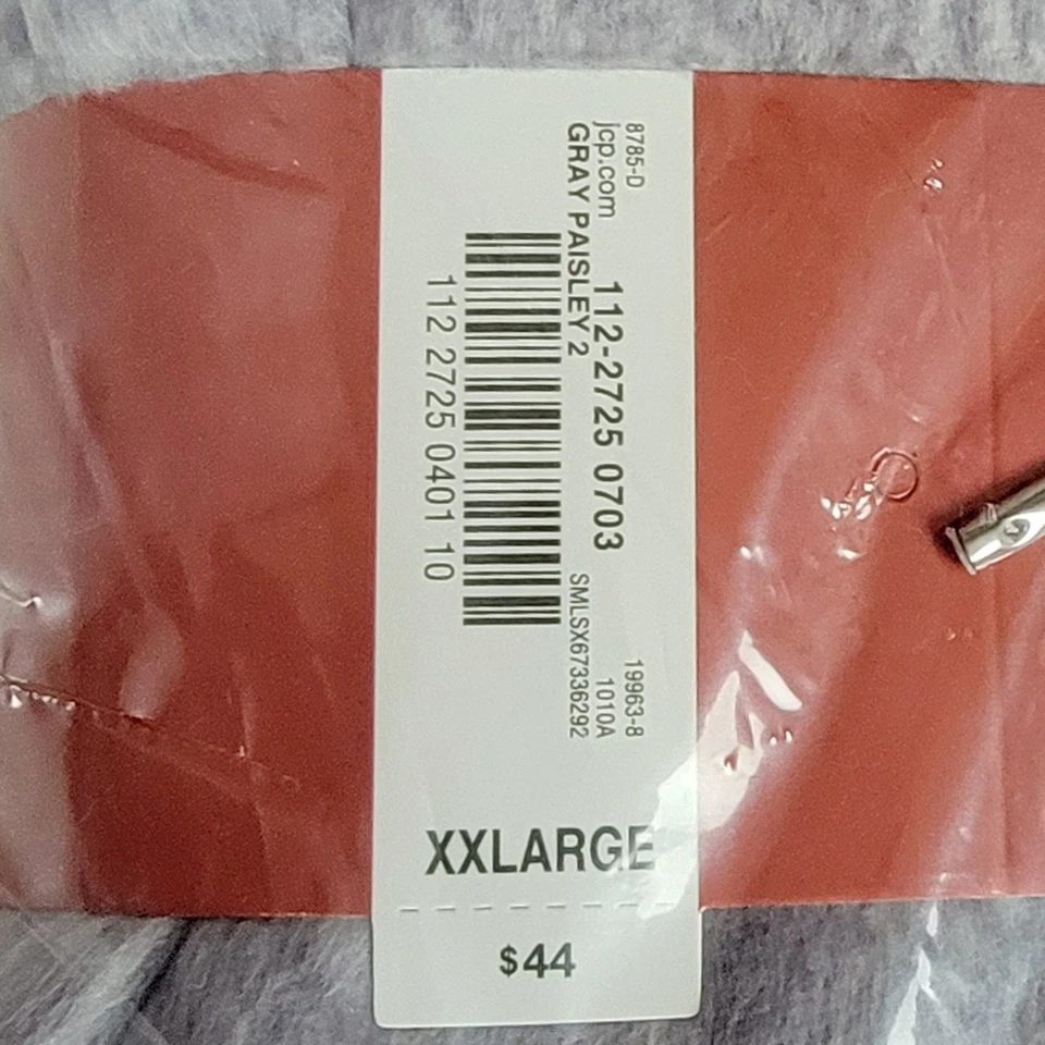 JCPenney Aldona Gray Paisley Pj Set Women's Size 2X - Retail $44 - NEW - Image 4 of 4