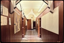 Vintage 35mm Color Slide 1970s School Office Hallway Interior Architecture