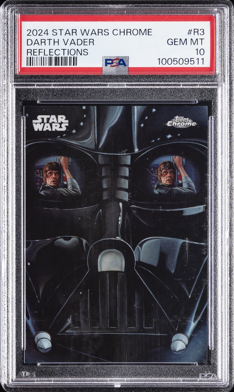 Darth Vader #R-3 Star Wars 2024 Topps Chrome Reflections trading card — raw and PSA graded price guide