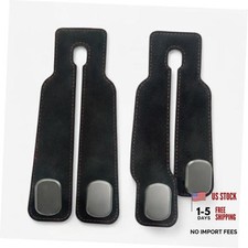 Heavy Duty Suede Headrest Hooks for Purses Bags - 2 Pack - Red Black
