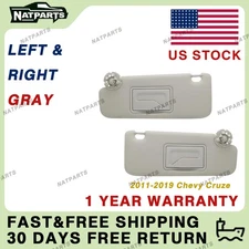 Pair Gray Sun Visor For Chevy Cruze 2011-2019 ‎95034256 95034253 84126667