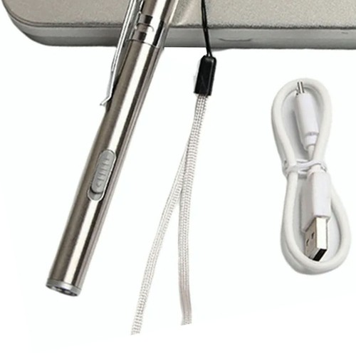 (Flashlight)Yellow Pen Light Flashlight 60LM Brightness USB Rechargeable Sta GF - Picture 3 of 12