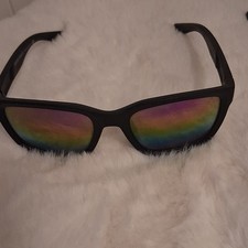 Foster Grant Square Sunglasses Black Frame Mirrored Multicolor Lenses boy