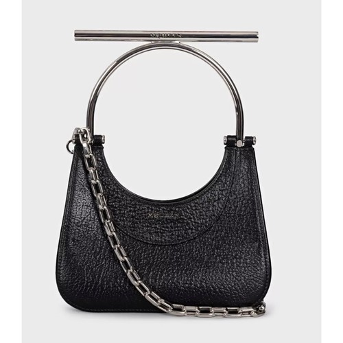NWOB Alexander McQueen T-Bar Black Leather Mini Bag