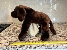Folkmanis 15" Full Body Chocolate Labrador Puppy Hand Puppet