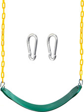 Heavy Duty Swing Seat Green Color with 66 Chain, Swing Set Accessories Replacem