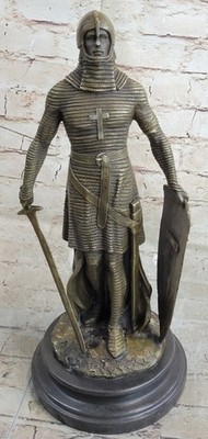 Tempelritter Kreuzritter Krieger Knight Bronze Statue Skulptur Figur 15 '' x 6.5