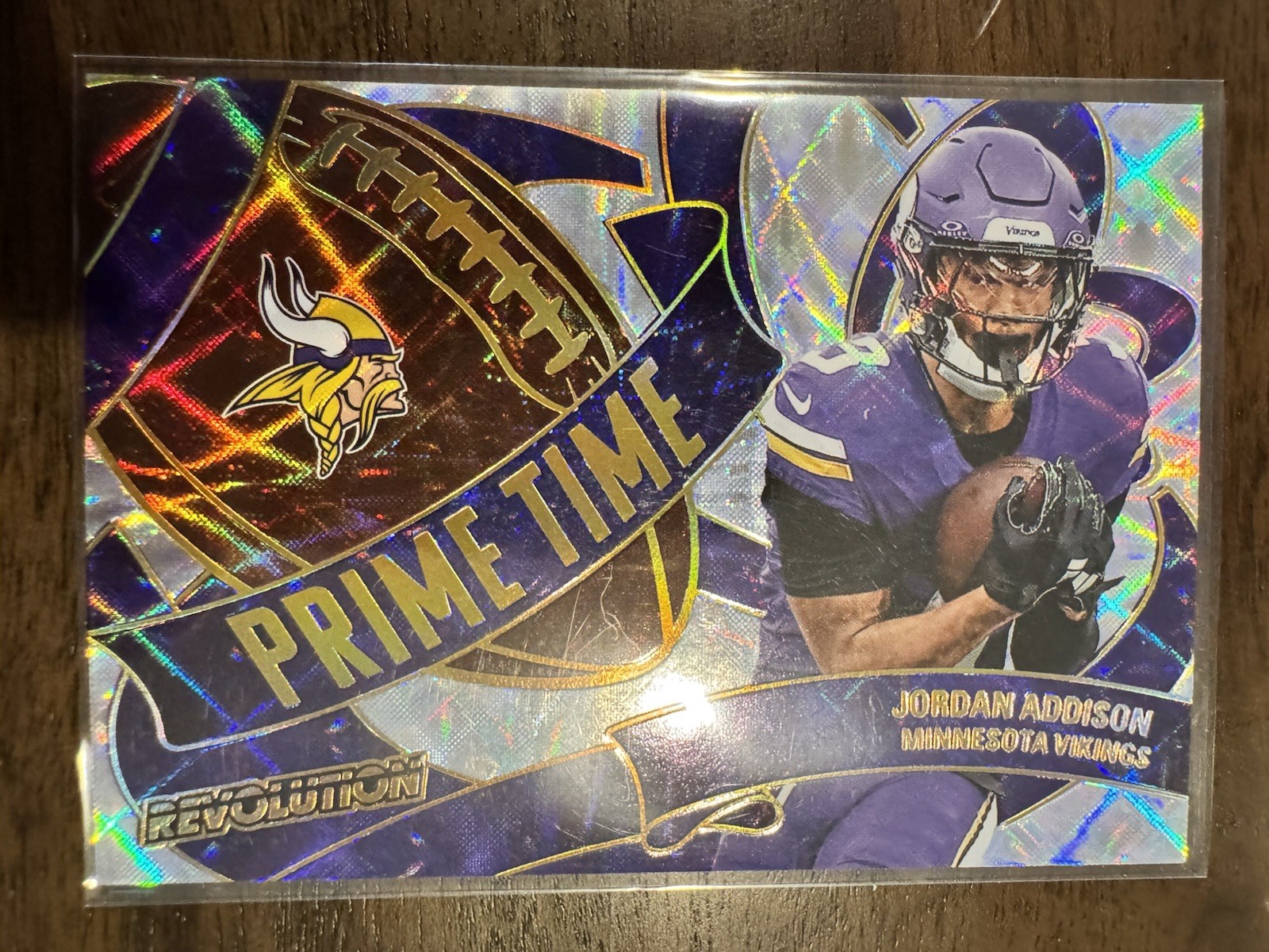 2025 Panini Revolution Jordan Addison Prime Time Performers Case Hit Vikings