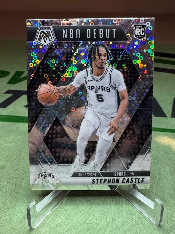 2024-25 Mosaic Stephon Castle Fast Break Silver Prizm Rookie #267 - San Antonio