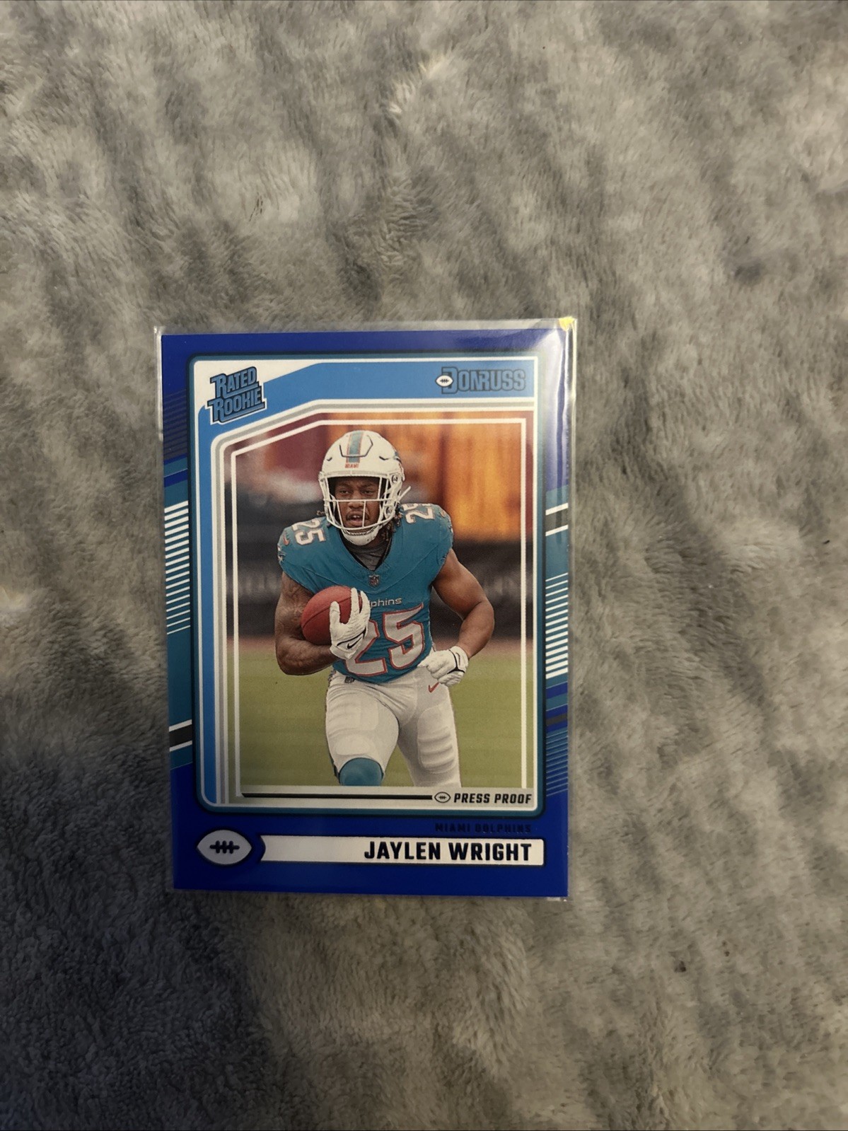 2024 Panini Donruss - Rated Rookie Jaylen Wright #344 Blue Press Proof (RC)