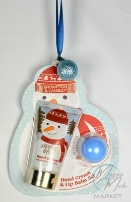 New Brompton & Langley Snowman Hand Cream & Lip Balm Gift Set