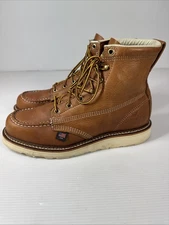 Thorogood 814-4200 Men's 6" Leather Moc Toe Work Boots Brown Size 8.5D