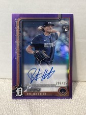 2025 Topps Chrome Brant Hurter Rookie Auto RC Purple Refractor #/250 Tigers