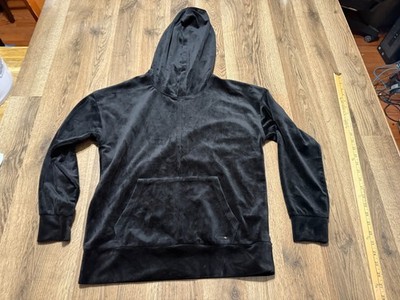Andrew Marc Sport Sweatshirt Men's Size Small Black Velvet Pullover Long Sleeve