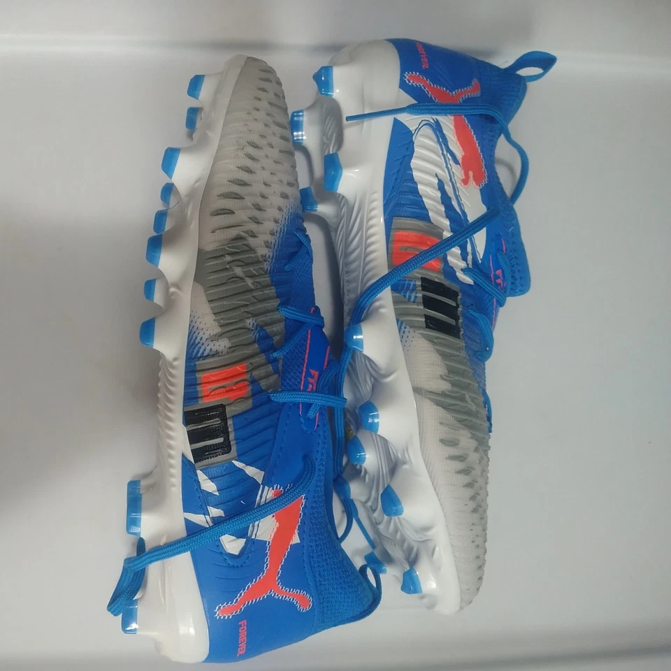 彪马 Future 8 FG AG 足球鞋蓝色男式 6.5 码 — 第 3/4 张图片