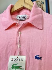 NEW OLD STOCK Vintage 80's Lacoste Pink Polo Shirt USA Small Preppy NWT