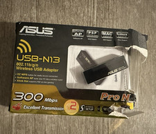 ASUS USB-N13 Wireless-N300 Adapter Sealed Box Dongle Pro N Open Box