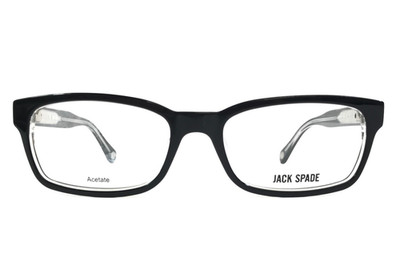Jack Spade Eyeglasses Frames PORTER/F 0EF2 Black Rectangle Full Rim 53-18-140