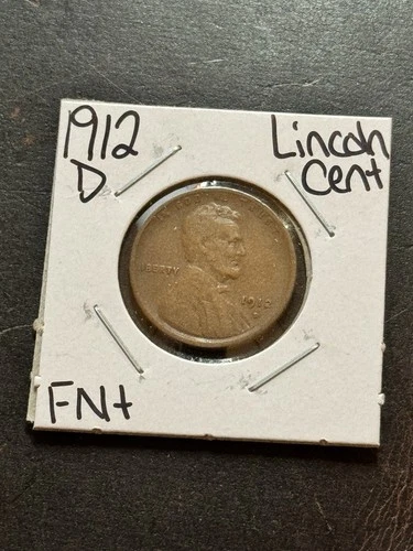 1912 D Lincoln Wheat Cent Penny Nice FN Fine Better Date 1c Coin (Raw18968)