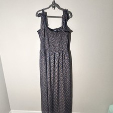 Cottagecore Floral Smocked Sleeveless Dress 2x Plus Size Maxi Dress Boho Peasant