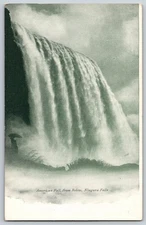 Vintage Niagara Falls American Fall Postcard Real Photo Linen