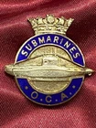 WW2 Royal Navy Submarines Old Comrade Association pin badge w/fixing