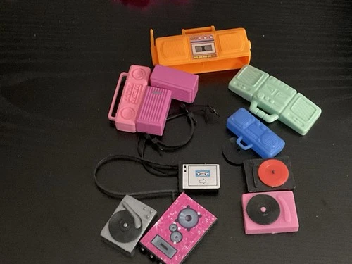 Lot #3  Vintage Barbie Radios, Record Players, Cassette Player