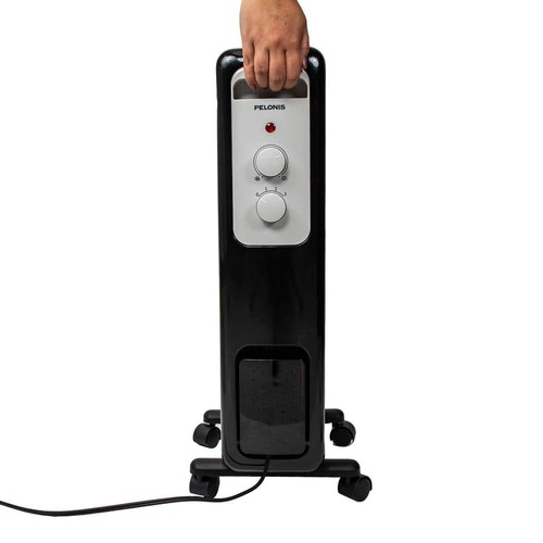 Pelonis 1,500-Watt Oil-Filled Radiant Electric Space Heater with Thermostat - Picture 4 of 14