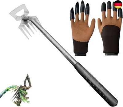 Manganese Steel 5-Tine Weeding Rake Gartenwerkzeug Unkrautstecher +