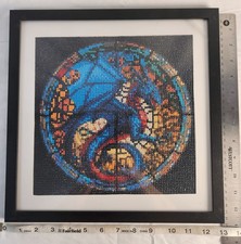 Dragon Diamond art painting completed, sealed and framed 13in x 13in