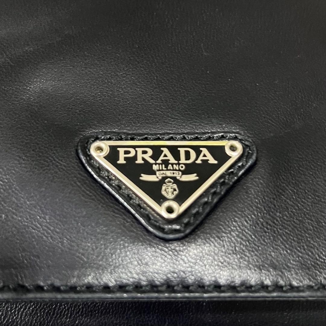 PRADA One Shoulder Bag Black Handbag Nappa Leather thumbnail 11