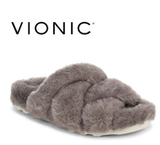 SALE VIONIC Women's Peppa Open Toe Slipper Dark Grey, Medium