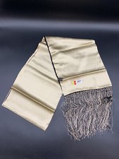 Vintage Shanghai Museum 100 Silk Reversible Gold/Black Scarf New With Tags