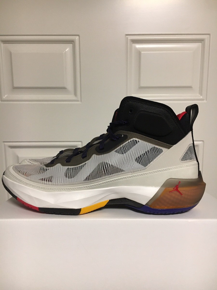 Nike Air Jordan XXXVII 37 Beyond Borders Light Bone Fire Red