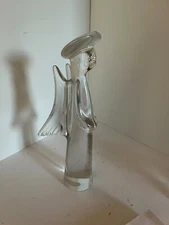 Vintage 1980's Toscany Collection Clear Lead Crystal Christmas Angel 11" Japan