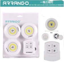 AT79267 Set of Three LED Lights With Remote Control Professional Arrangement