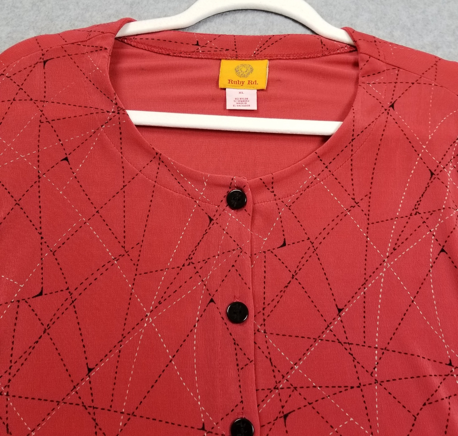 Ruby Rd. Top Women’s Extra Large Geometric Long S… - image 2