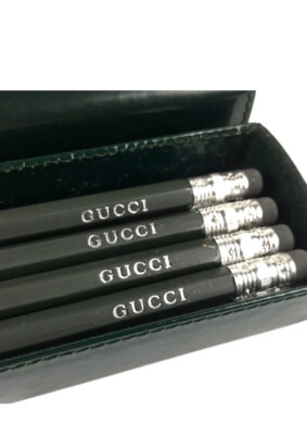 Leather Gucci Pencil Case with Gucci pencils- Tom Ford Era