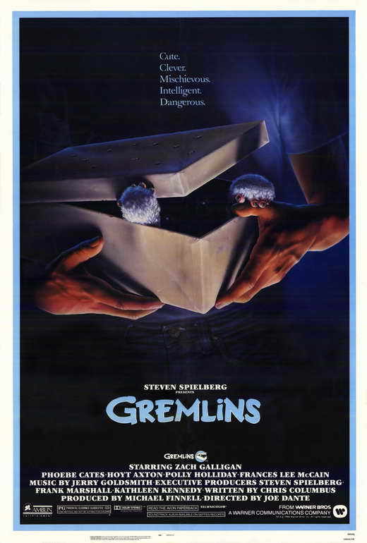 GREMLINS Movie POSTER 27x40 Zach Galligan Phoebe Cates Hoyt Axton