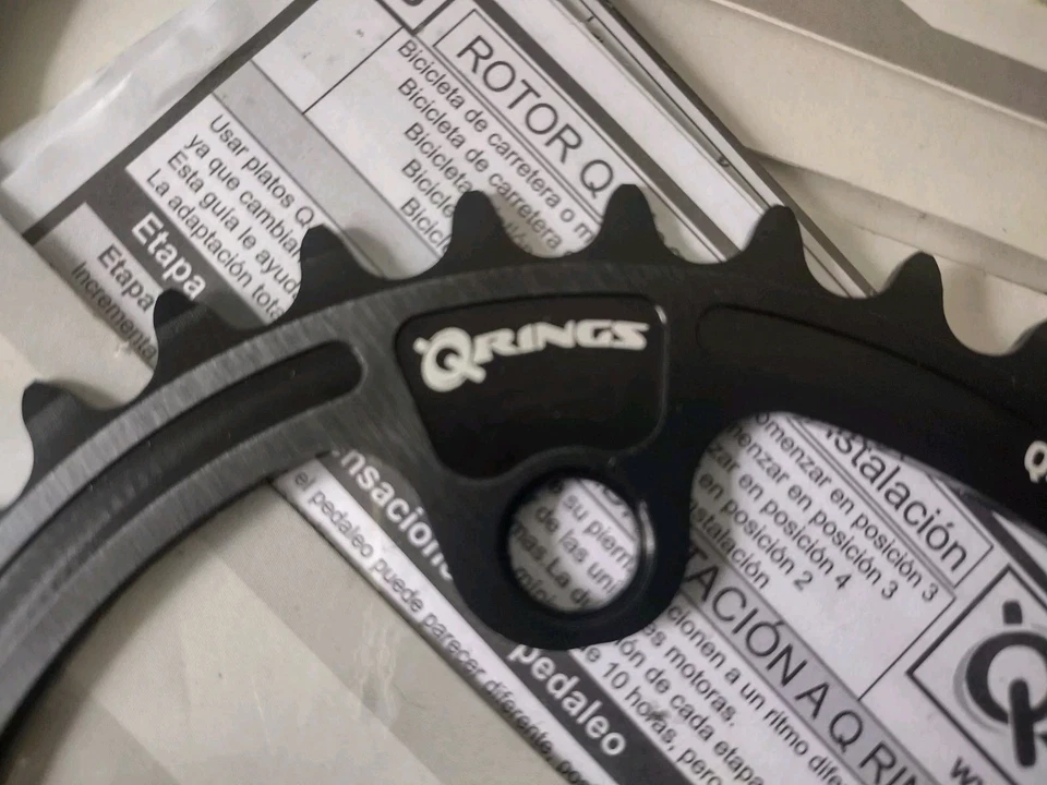 ROTOR Q RING BCD 110 X 4 39T (to 53T) INNER CHAIN RING BLACK C01-038-22010A-0 - Image 4 of 4