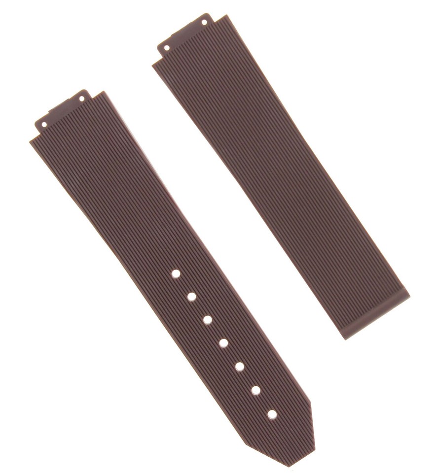 Cinturino Per Hublot Big Bang 44-45mm - Nuovo Con Etichette, Pelle/caucciù Rosso, Larghezza 24mm, Senza Fibbia - 3