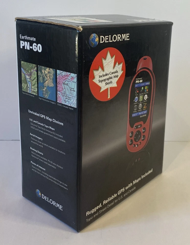 DeLorme Earthmate PN-60 Red Black Color Display Portable GPS Navigator - Image 4 of 4