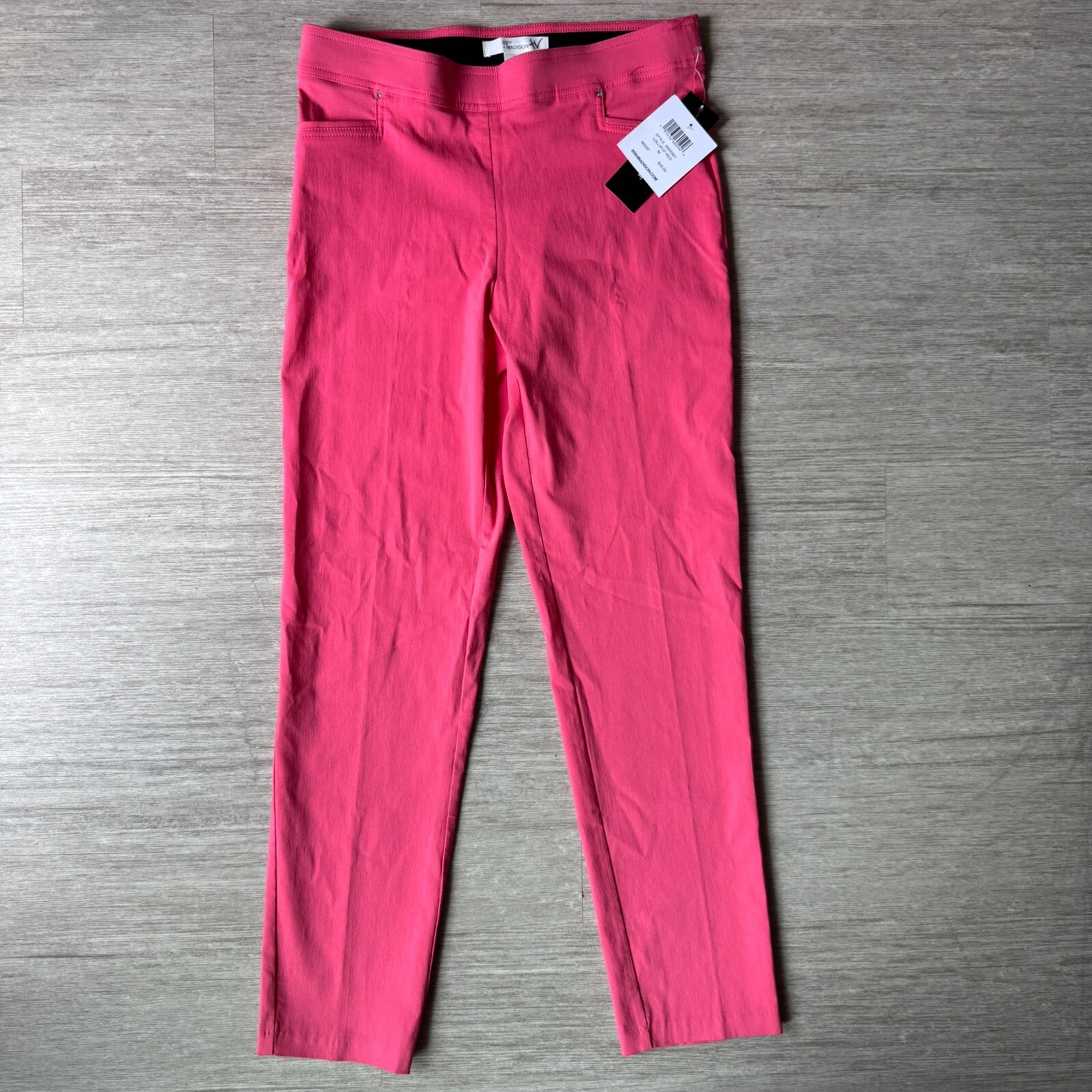 89th and Madison Pull On Pants Lollipop Red M NWT Women's Career Trouser Stretch