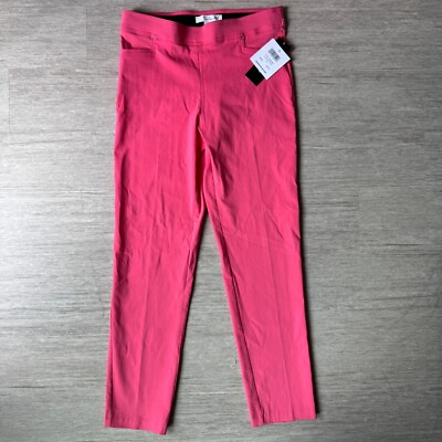 89th and Madison Pull On Pants Lollipop Red M NWT Women's Career Trouser Stretch